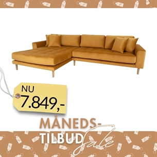 Lido Lounge Sofa - sennepsgul velour